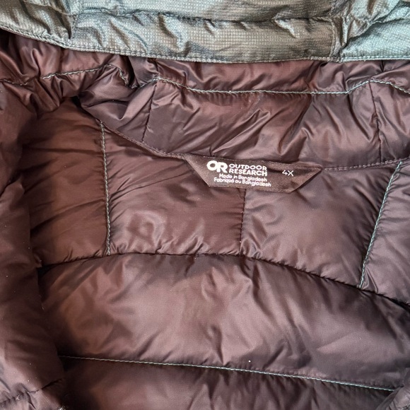 Outdoor Research Helium Teal Hooded Down Jacket - Picture 3 of 6